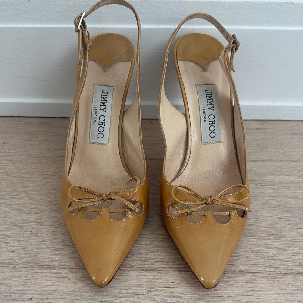 Jimmy Choo Nude Slingback Heels